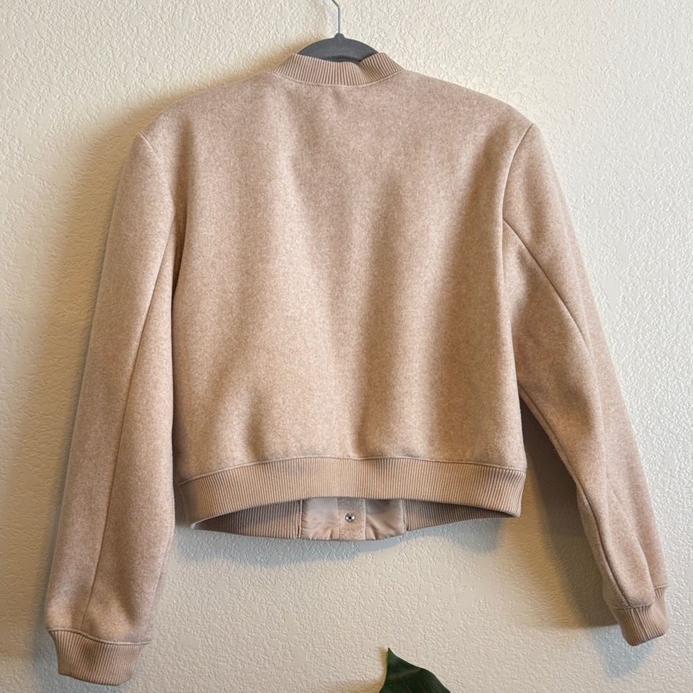 H&M Light Tan Bomber Jacket Size M - Picture 2 of 4
